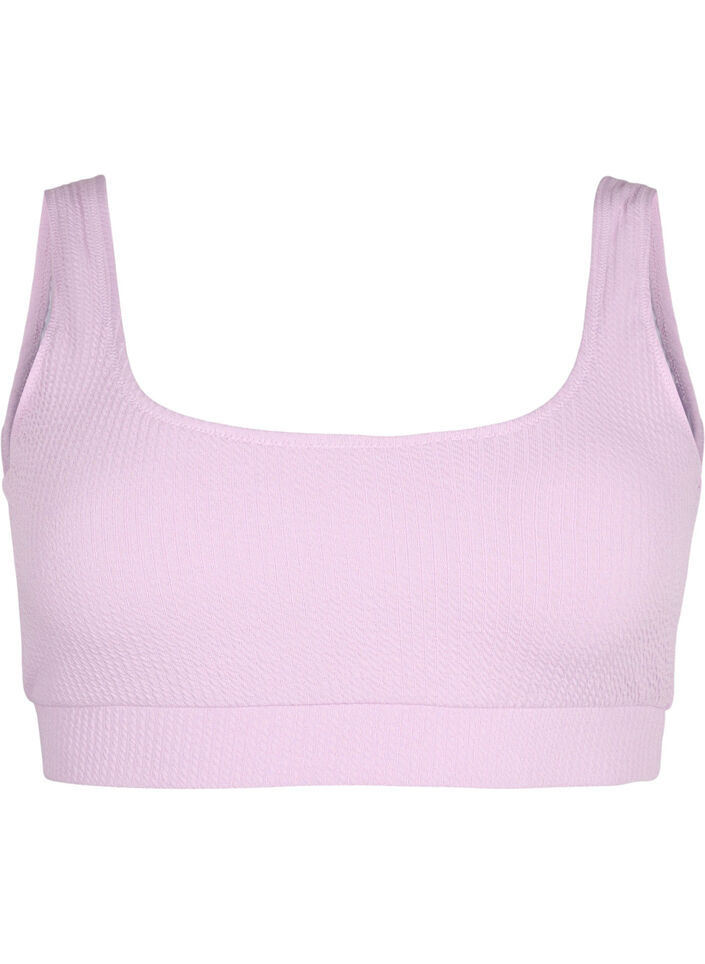 Bikini-Top mit Krepp-Struktur, Orchid Bouquet, Packshot image number 0