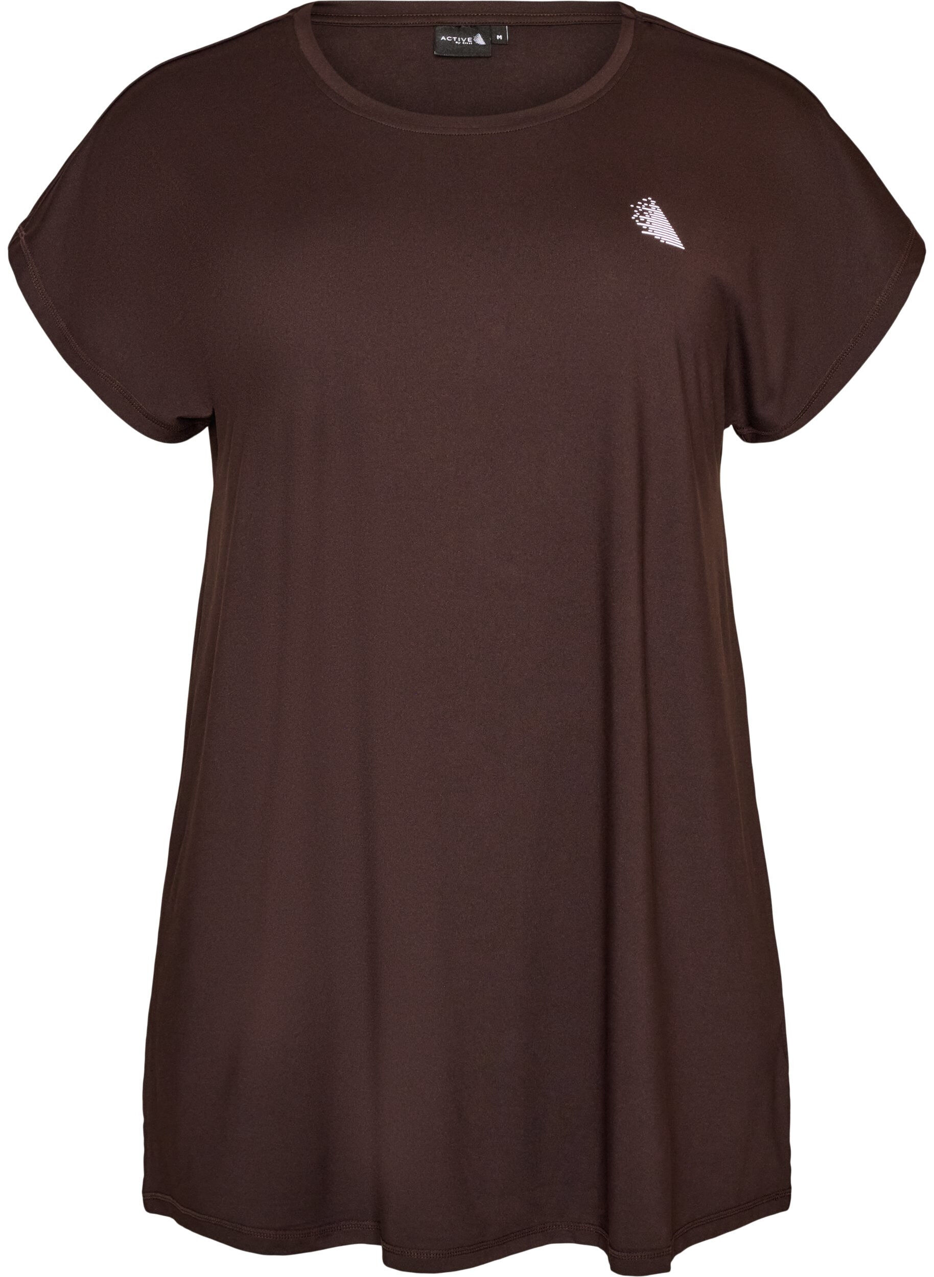 ZizziT-shirt d'entra&icirc;nement long, Marron, Packshot image number 0