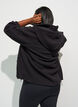 Veste teddy &agrave; capuche zipp&eacute;e, Noir, Model image number 1