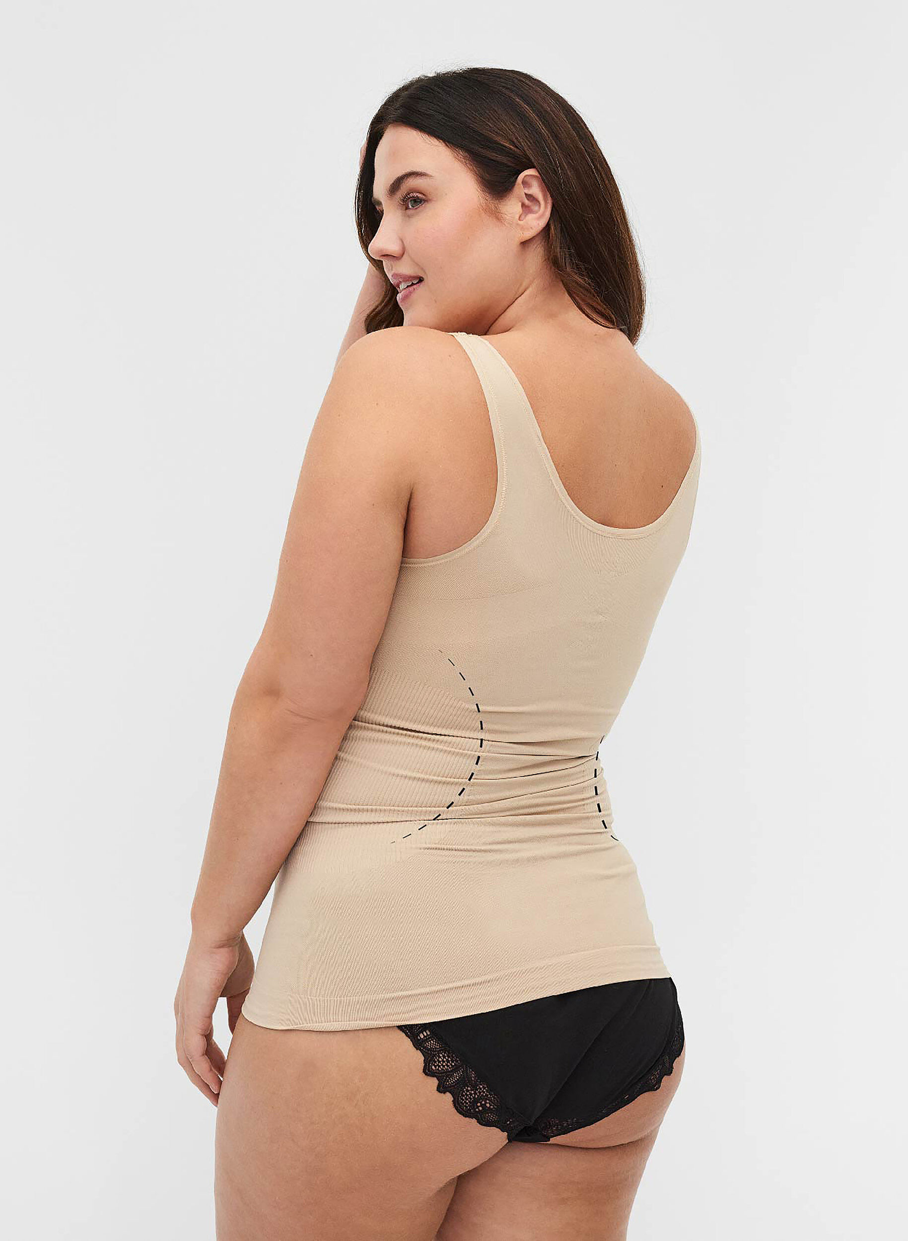 Zizzi Shapewear Top mit breiten Tr&auml;gern, Beige, Model image number 1