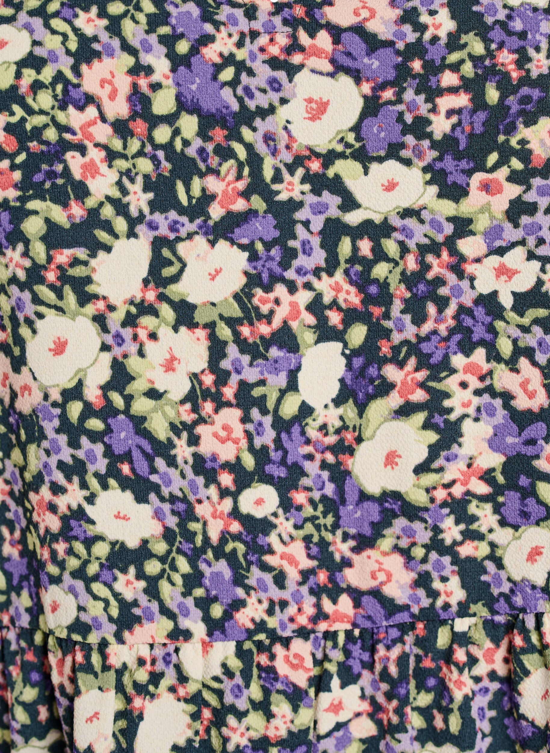 Zizzi Kurzarmkleid mit A-Linie und Teilungsn&auml;hten, Lila, Packshot image number 2