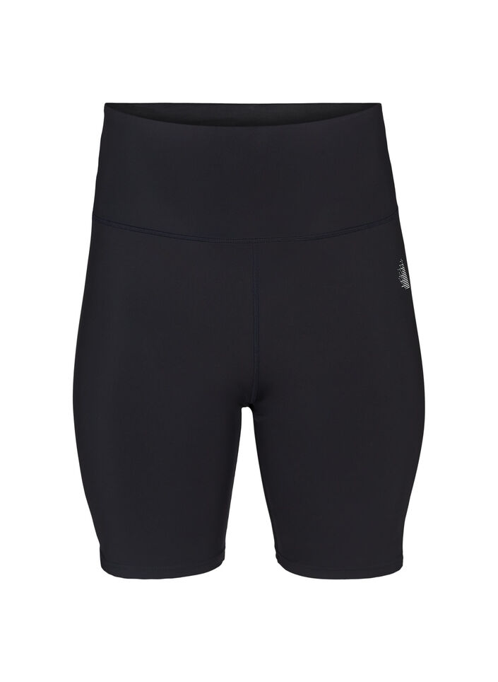 Eng anliegende Trainingsshorts, Schwarz, Packshot image number 0