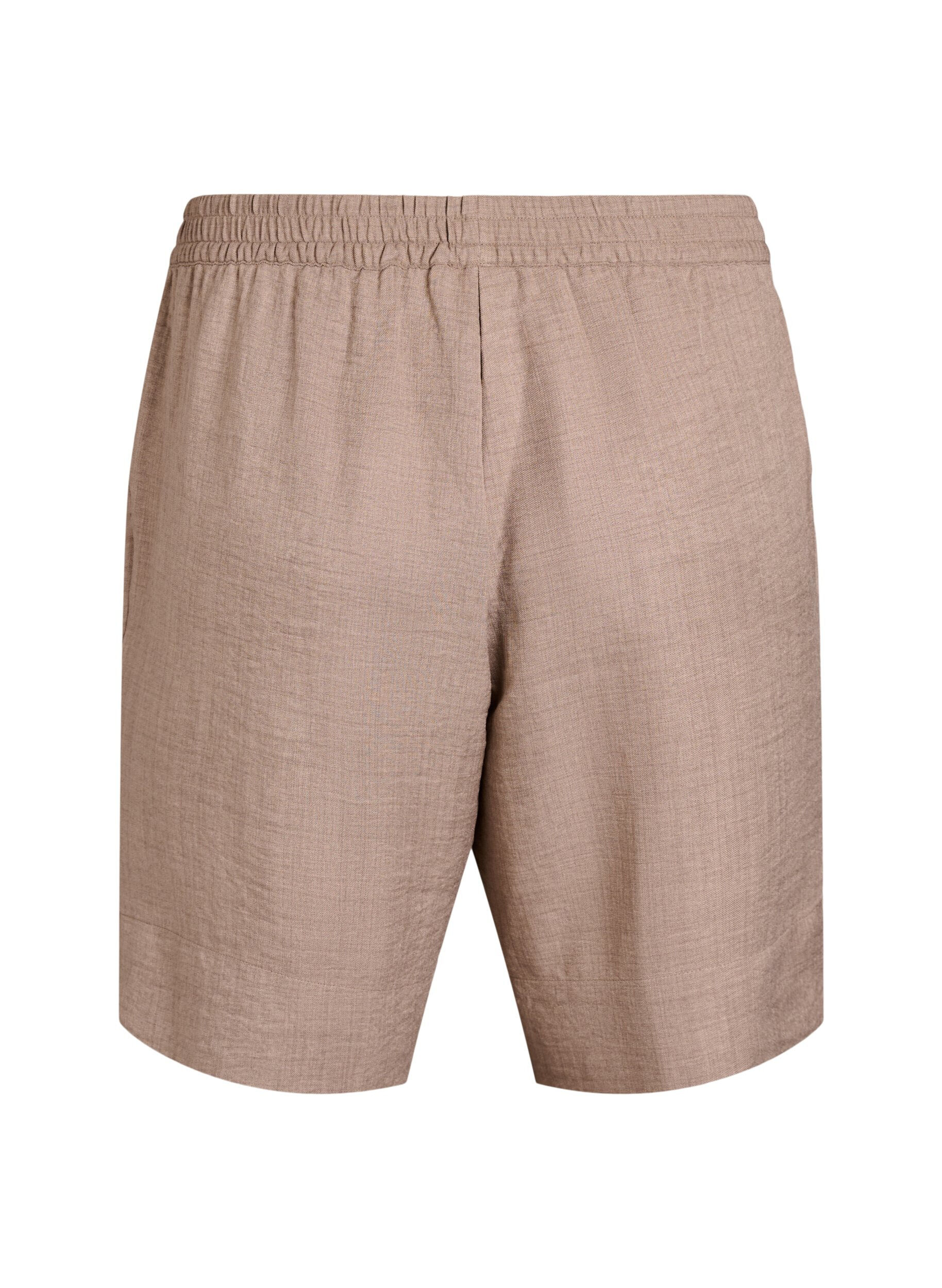 Zizzi Short avec poches et taille haute, Marron, Packshot image number 1