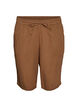Short ample en mousseline de coton taille haute, Marron, Packshot image number 0