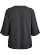 Bluse mit V-Ausschnitt und 3/4-&Auml;rmeln, Grau, Packshot image number 1