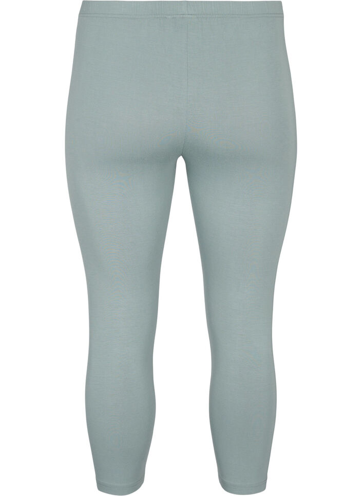 Basic 3/4-Leggings aus Viskose, Gr&uuml;n, Packshot image number 1