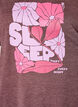 Chemise de nuit &agrave; manches courtes avec imprim&eacute; de texte, Bordeaux fonc&eacute;, Packshot image number 2