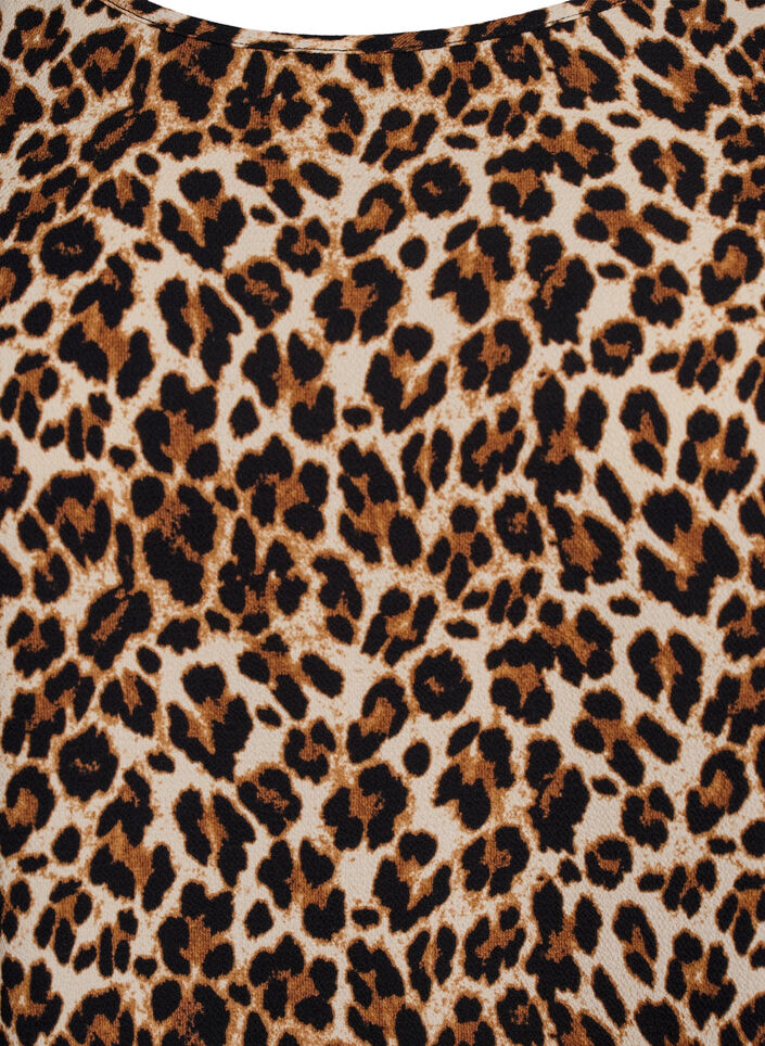 Robe &agrave; manches courtes avec imprim&eacute;, Marron, Packshot image number 2