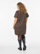 Robe courte &agrave; carreaux avec un col de chemise, Marron, Model image number 2