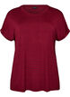 T-shirt ray&eacute; en viscose avec un col rond, Bordeaux, Packshot image number 0