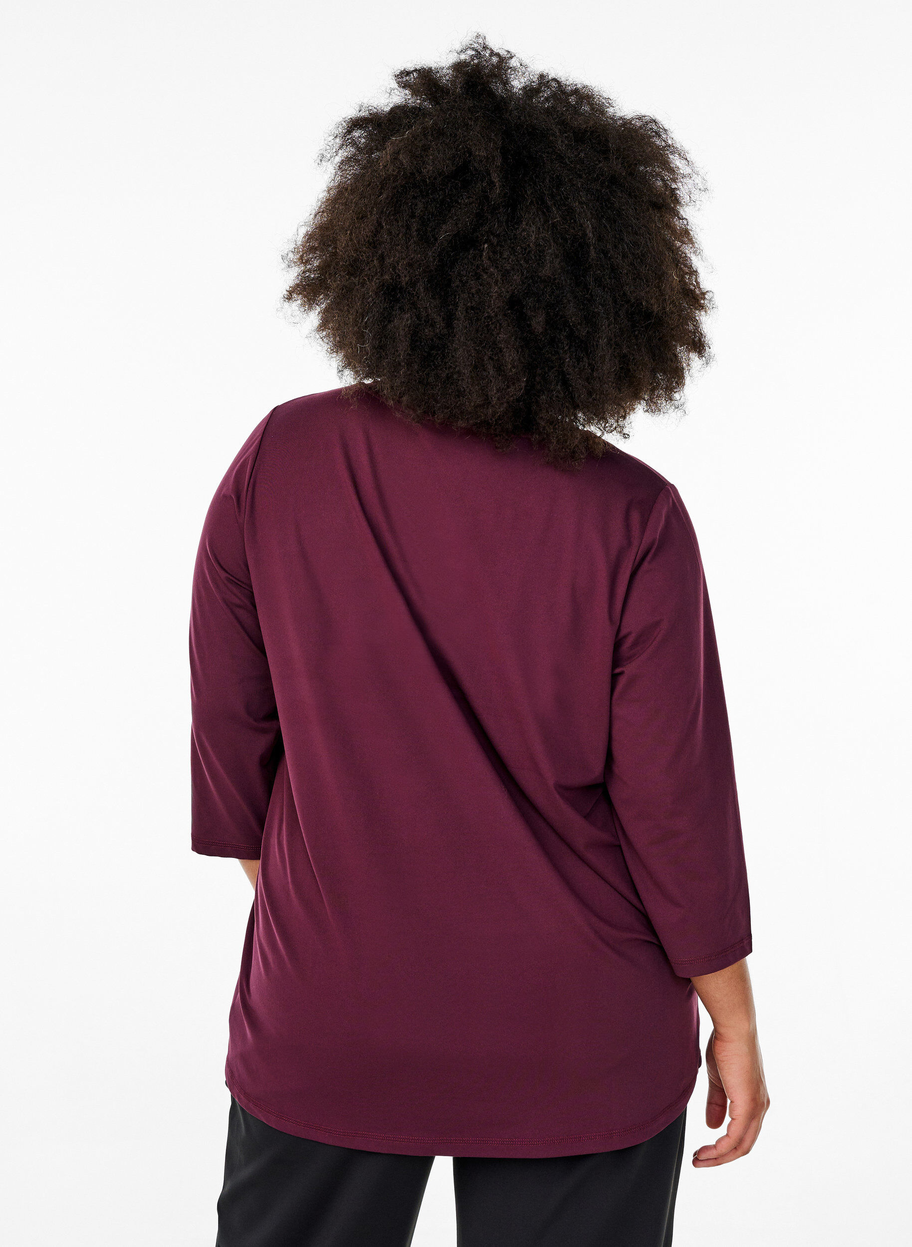 ZizziHaut de sport &agrave; manches 3/4, Bordeaux, Model image number 2