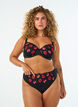 String aus Mikrofaser mit gebl&uuml;mter Stickerei, Schwarz, Model image number 0