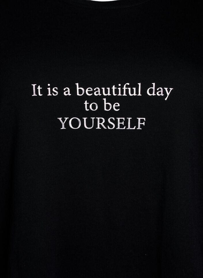 T-shirt imprim&eacute;, Noir, Packshot image number 2