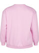 Sweat-shirt avec texte en tissu-éponge, Rose, Packshot image number 1