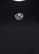 T-shirt en coton et à détail de broderie, Noir, Packshot image number 2