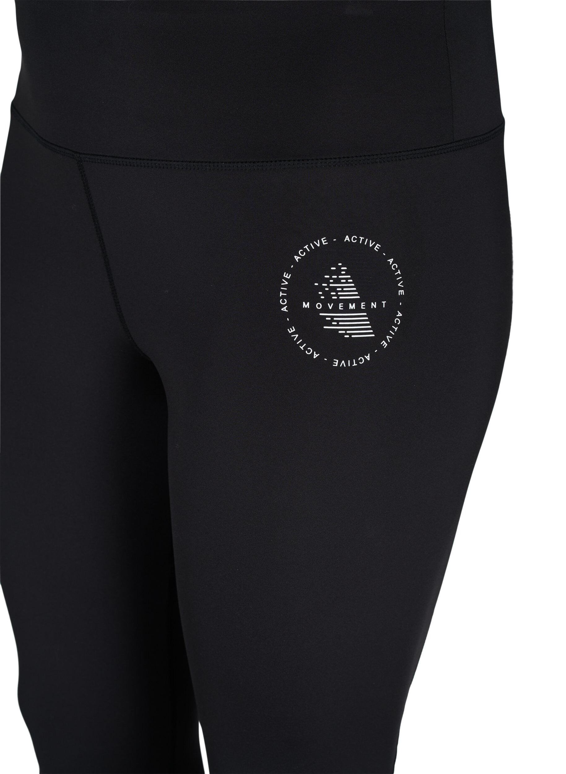 Zizzi Unifarbene Fitness-Leggings, Black, Packshot image number 2