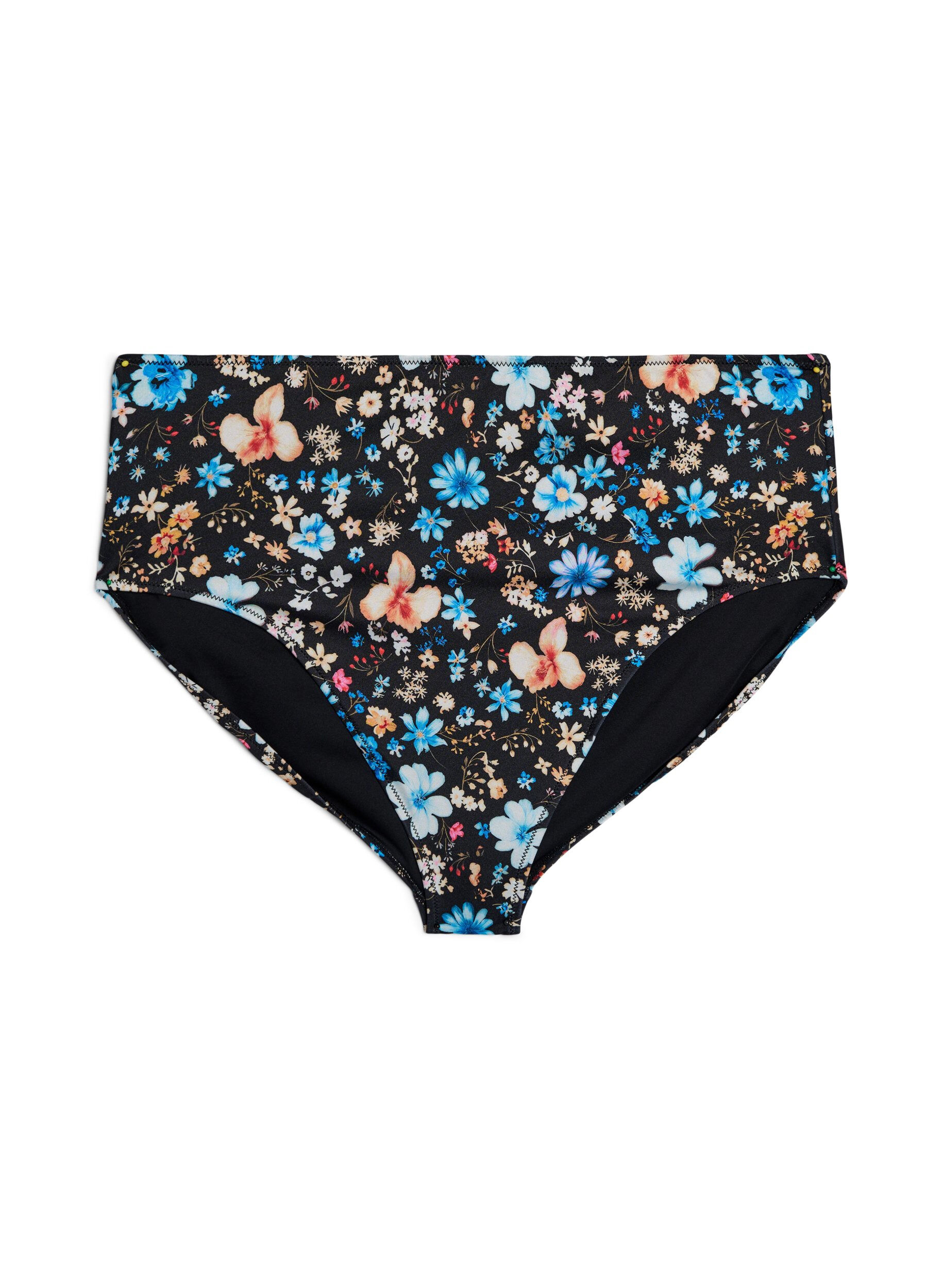 Culotte de bikini taille haute &agrave; imprim&eacute; floral