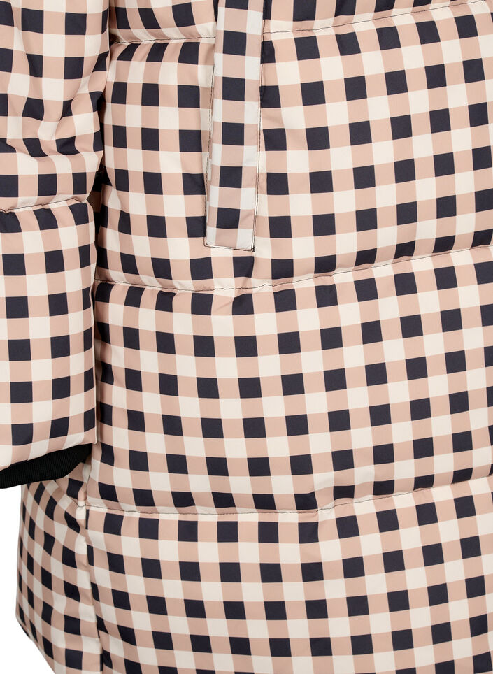 Karierte Puffer-Winterjacke, Black w. Nomad Check, Packshot image number 3