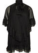 Robe sans manches avec cape en mousseline, Noir, Packshot image number 0