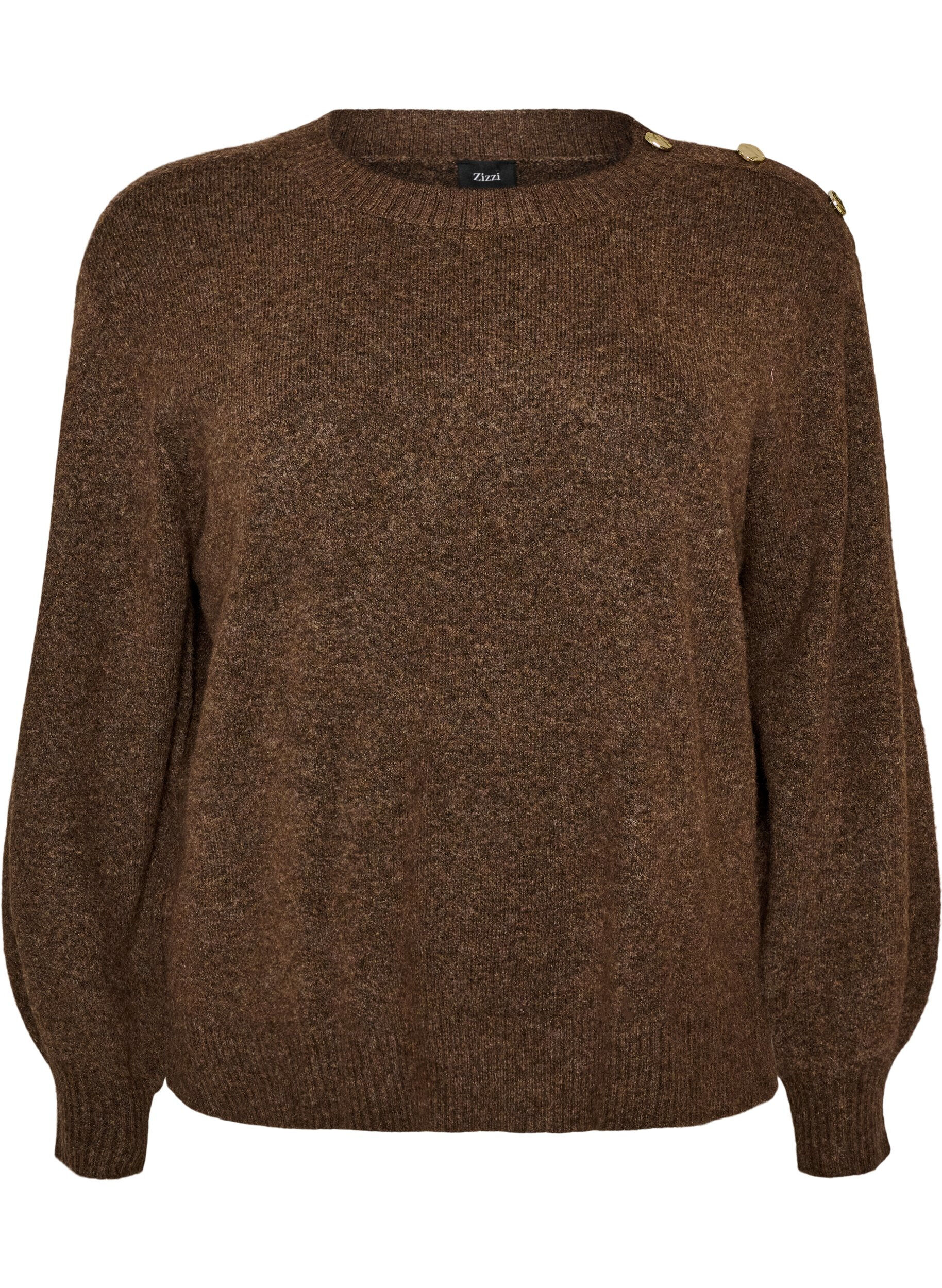 ZizziStrickbluse mit Knopfleiste, 0890, Packshot image number 0