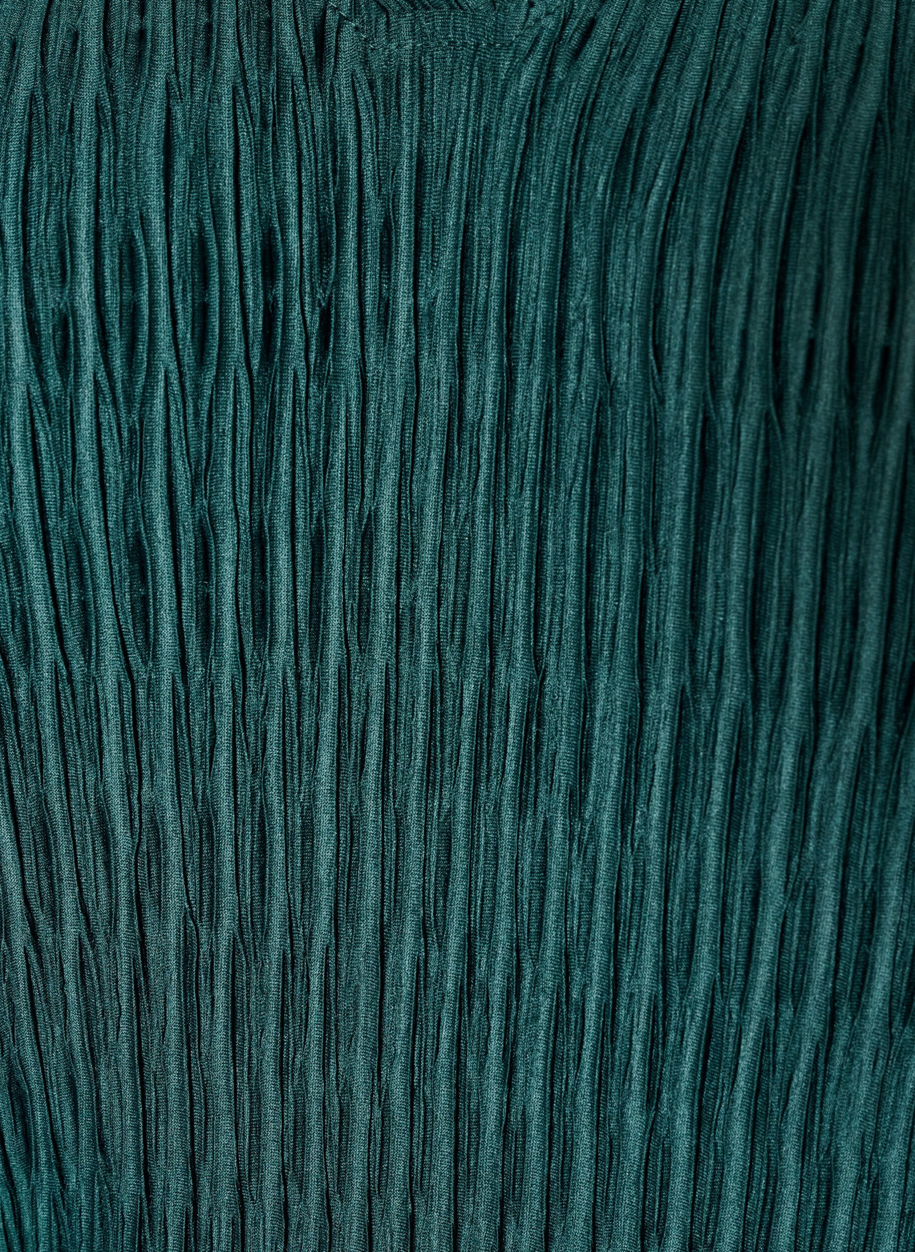 ZizziBlouse avec texture ondul&eacute;e et coupe ballon, Vert fonc&eacute;, Packshot image number 2