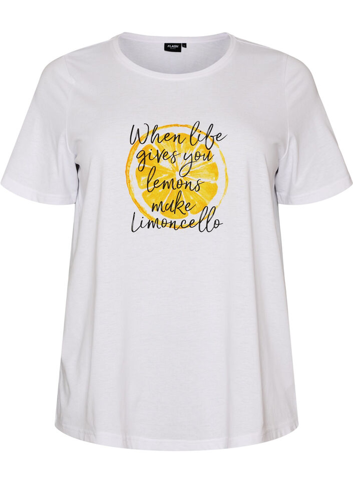 T-shirt imprim&eacute;, Blanc, Packshot image number 0