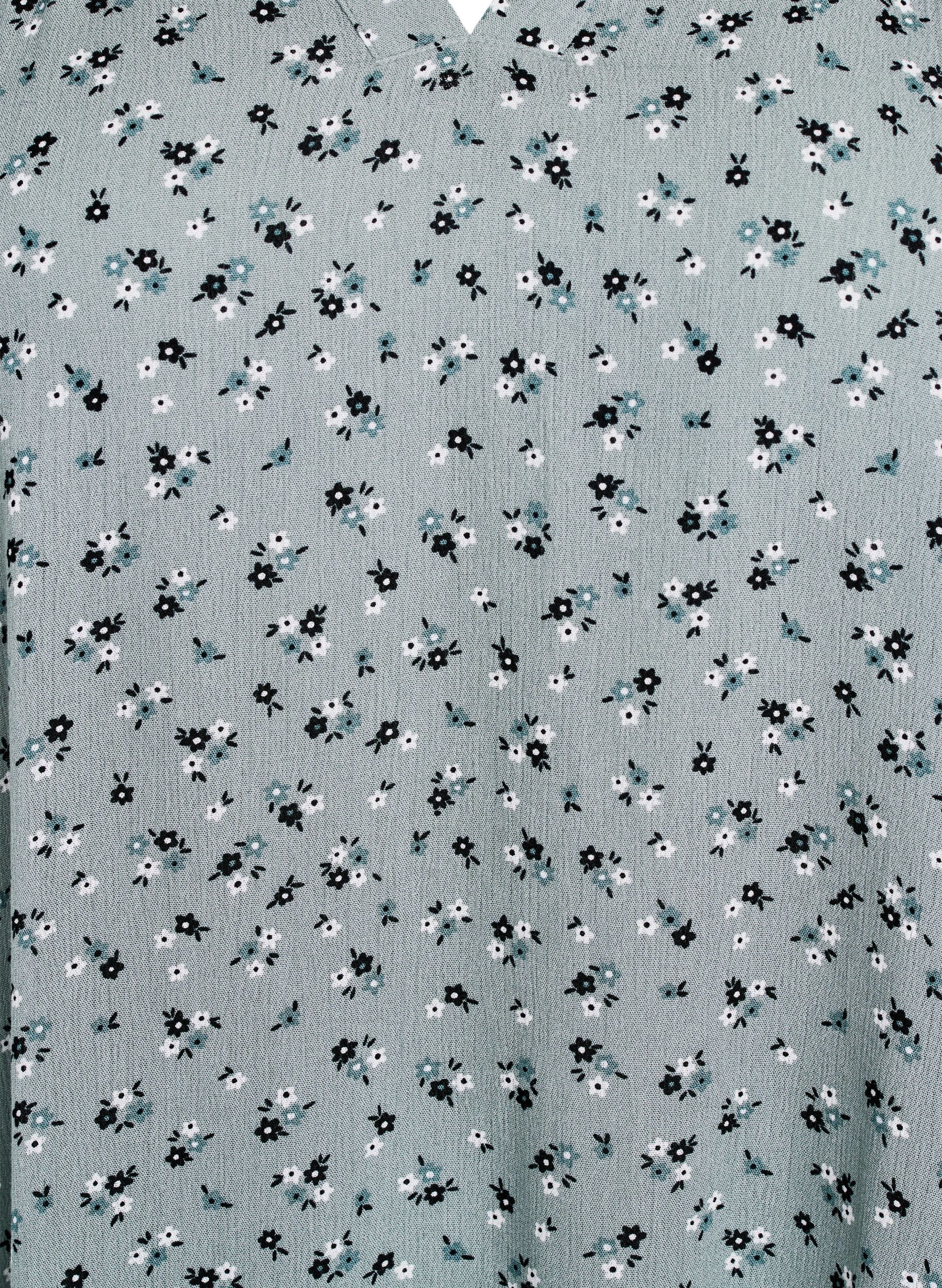 Zizzi Tunika mit gebl&uuml;mtem Print und 3/4-&Auml;rmeln, Gr&uuml;n, Packshot image number 2