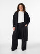 Cardigan long ouvert avec poches, Noir, Model image number 0