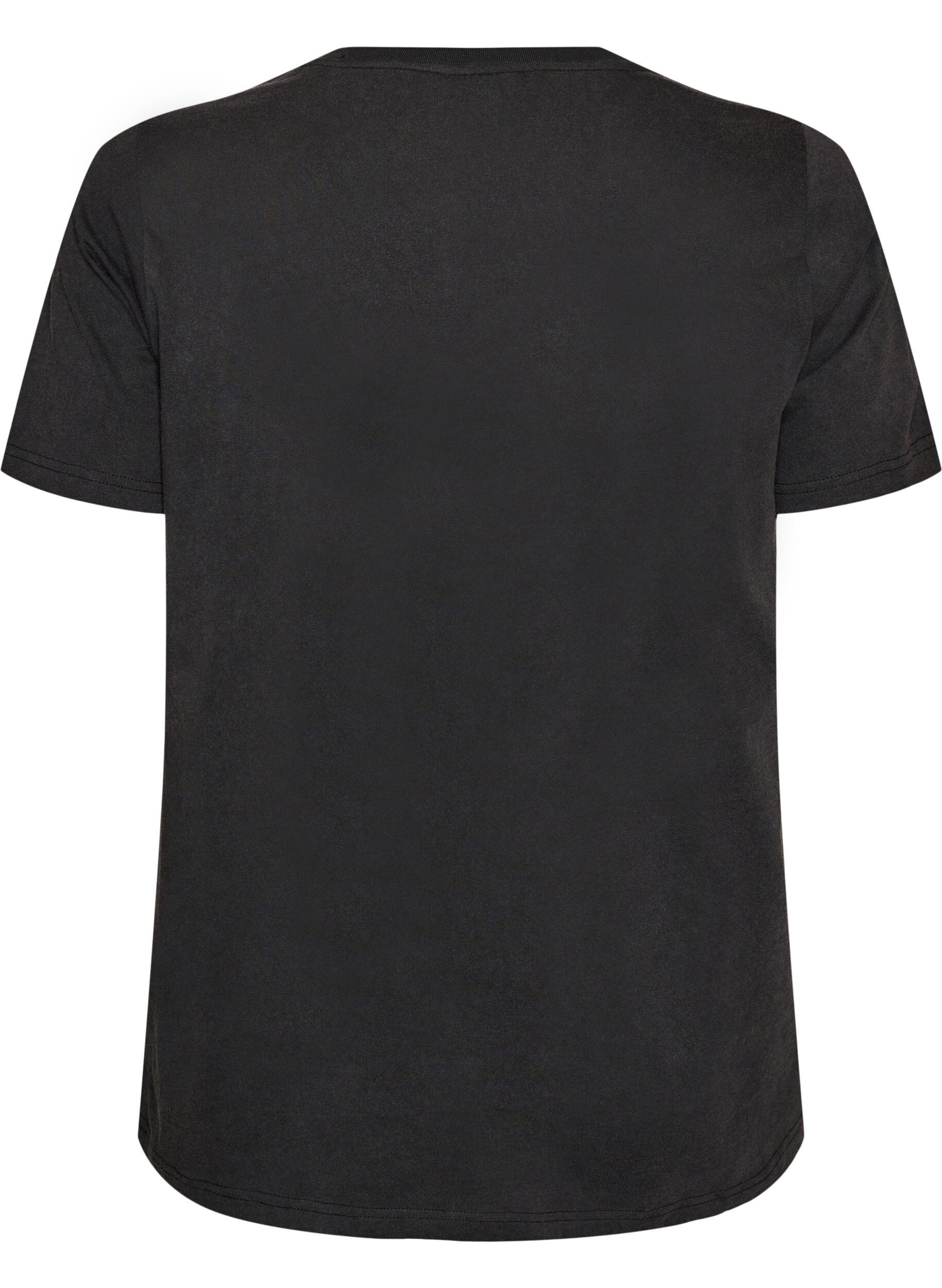 ZizziT-Shirt aus Bio-Baumwolle mit Print, Schwarz, Packshot image number 1