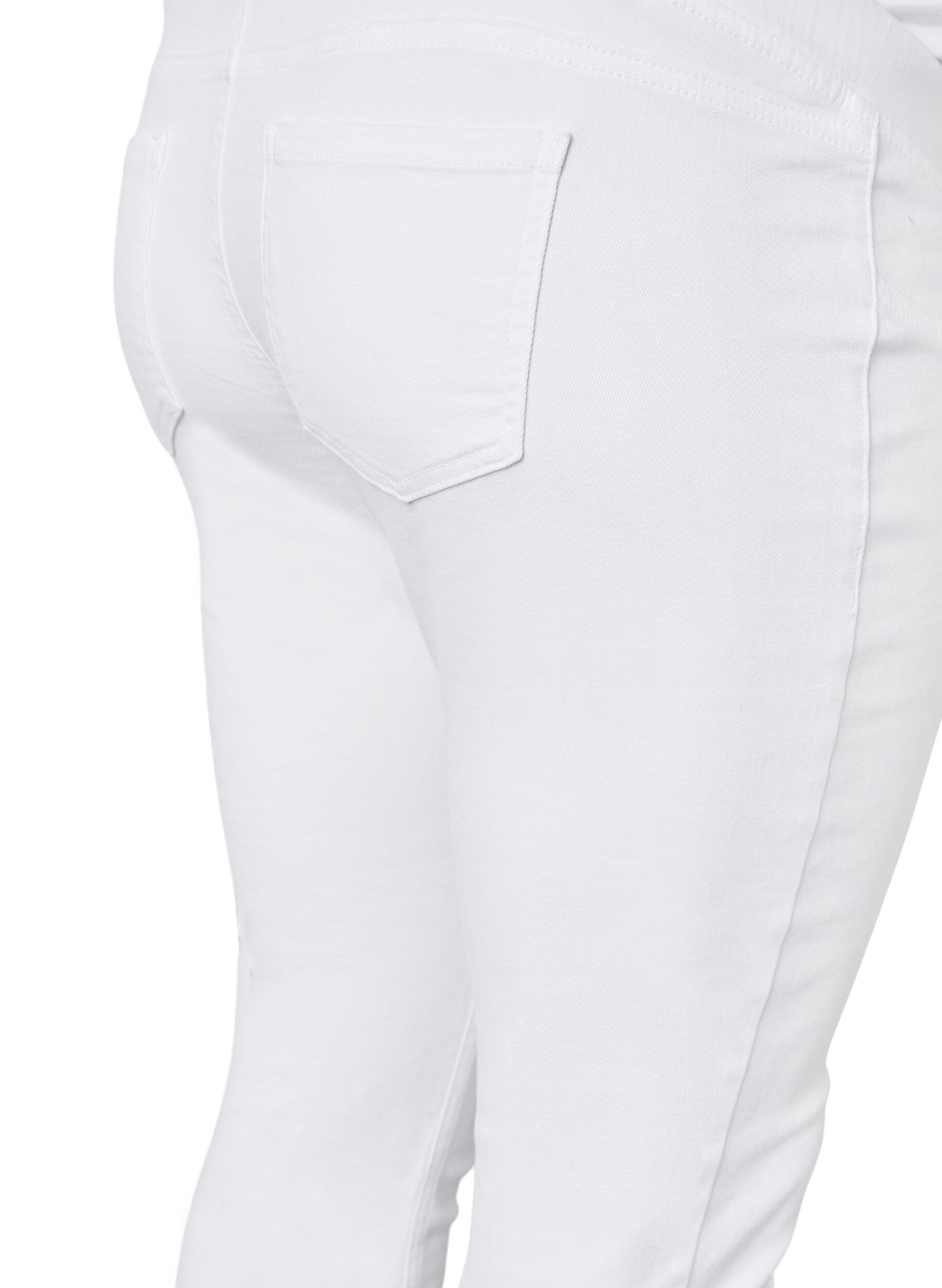 Zizzi Jegging de grossesse en coton, White, Packshot image number 3
