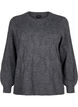 Pull en tricot avec motif à trous, Dark Grey Melange, Packshot image number 0