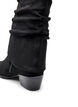 Langer Stiefel in Wildlederoptik mit abnehmbarem Schaft, Schwarz, Packshot image number 3