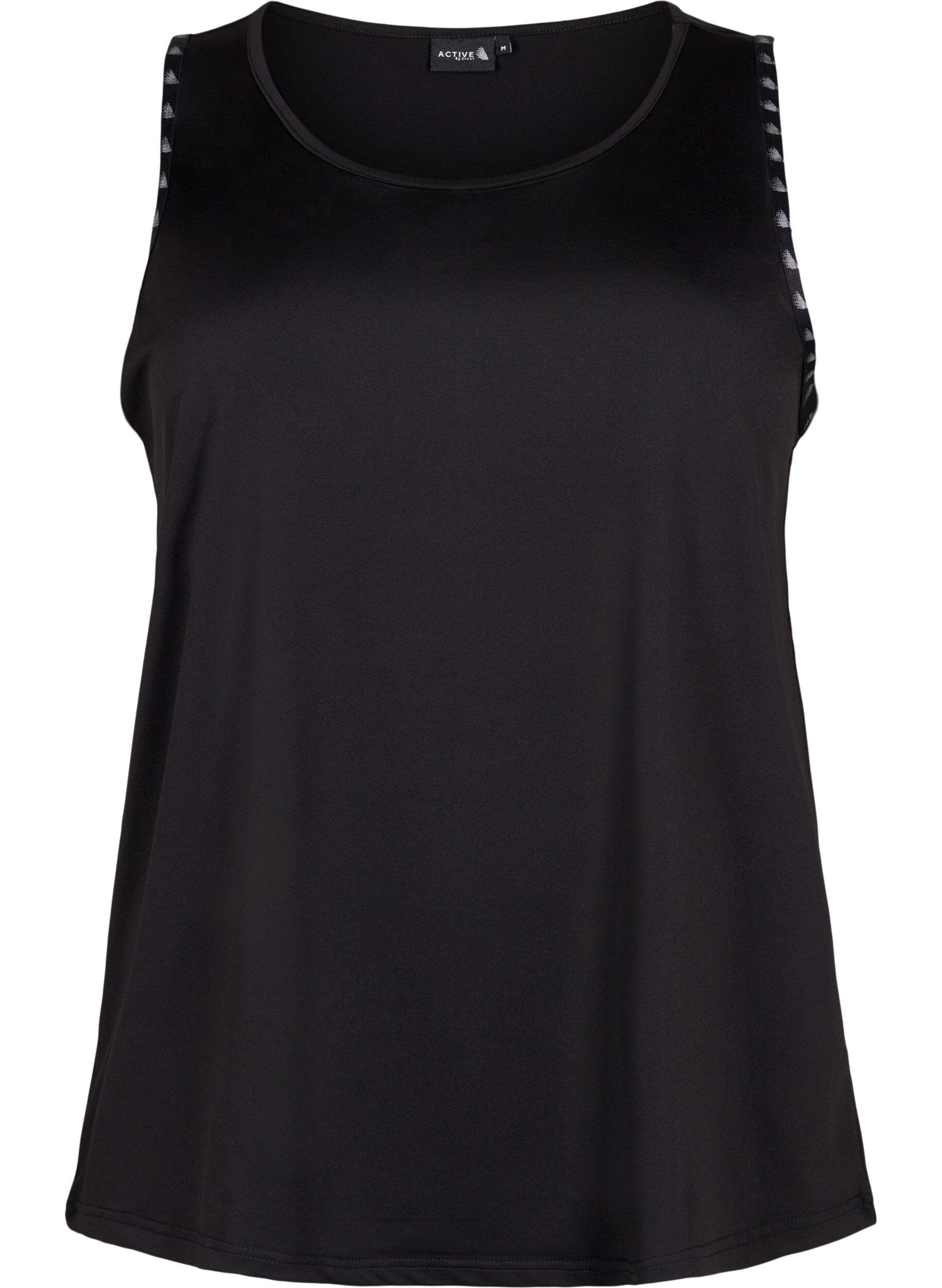 Zizzi Einfarbiges Trainingsoberteil, Black, Packshot image number 0