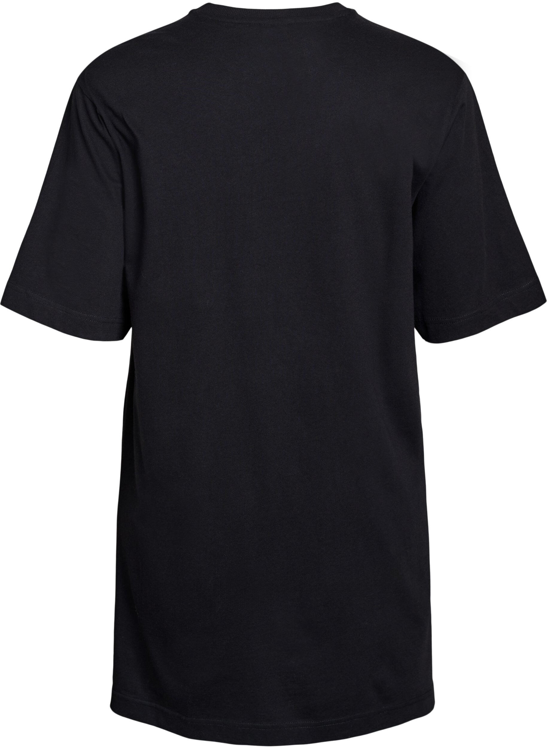 Zizzi Knielanges Baumwoll-T-Shirt-Kleid, Schwarz, Packshot image number 1