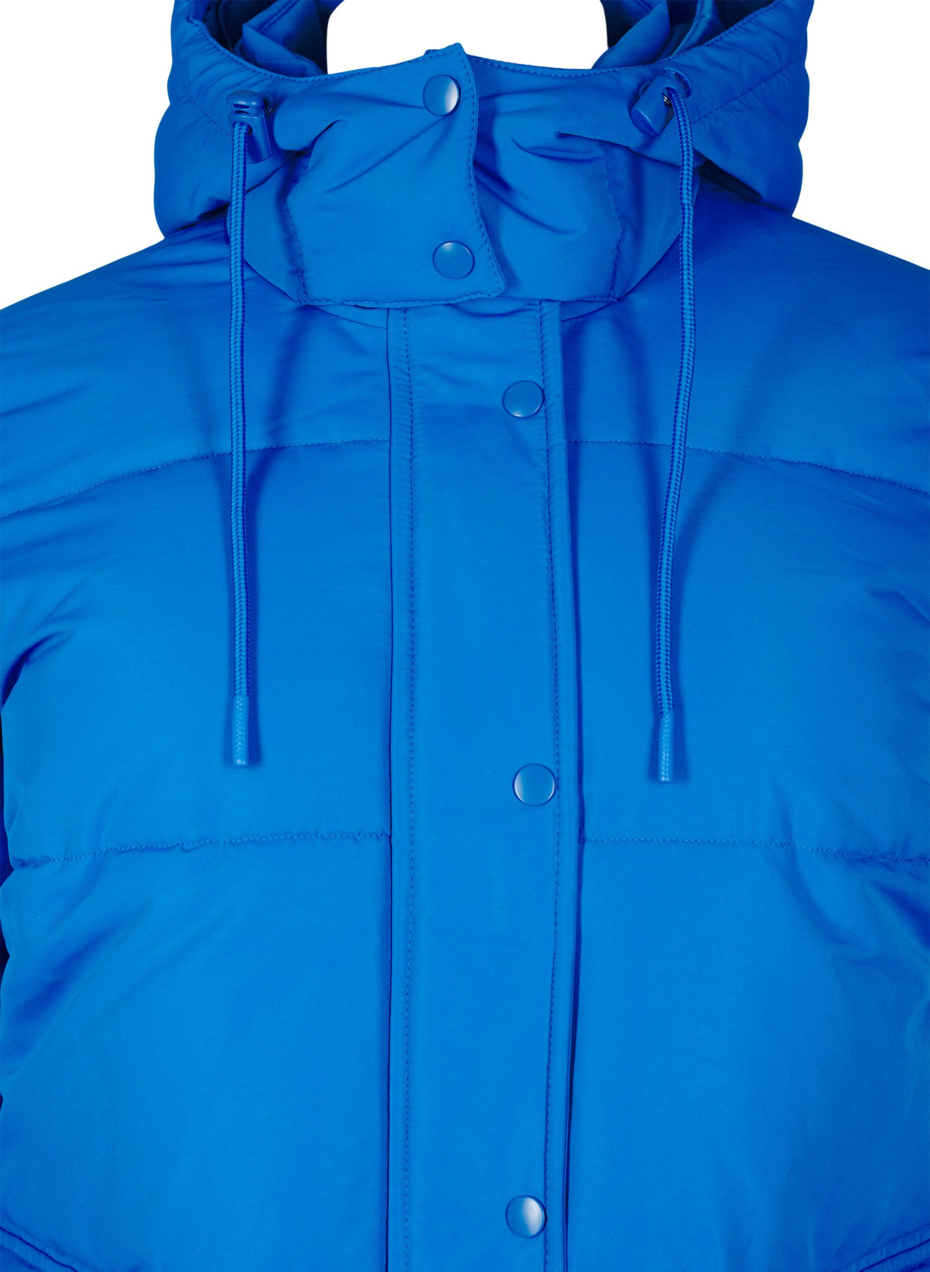 Zizzi Longue veste polaire avec poches et capuche, Bleu, Packshot image number 2