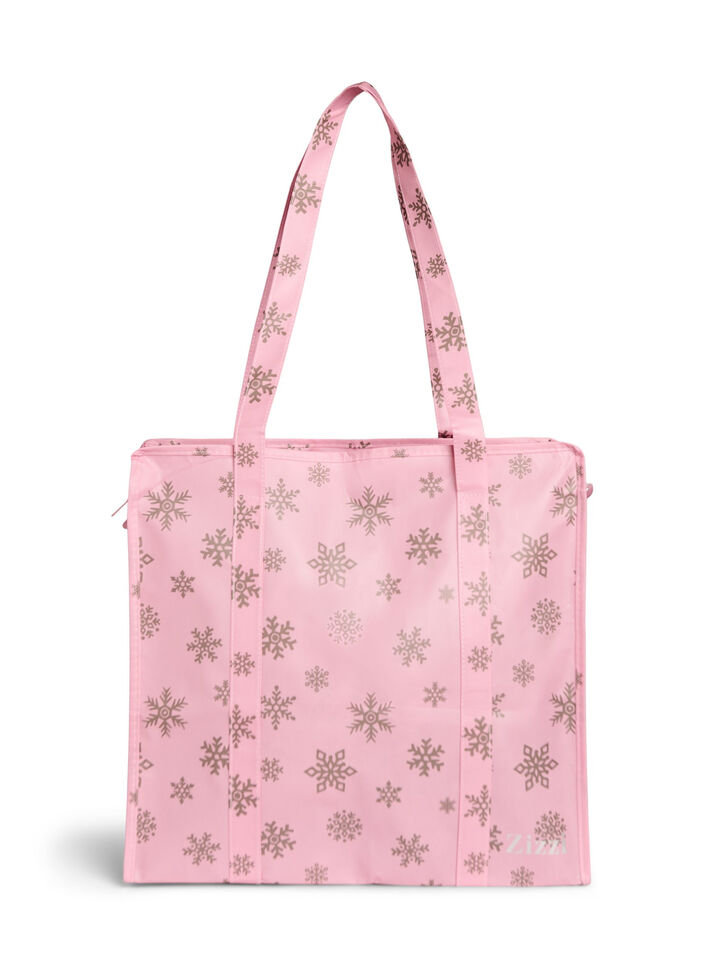 Einkaufstasche mit Rei&szlig;verschluss, Rot, Packshot image number 0