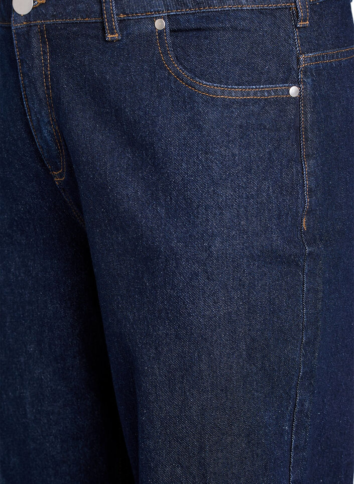 Straight-Fit-Jeans mit weitem Bein und Umschlag, Blau, Packshot image number 2