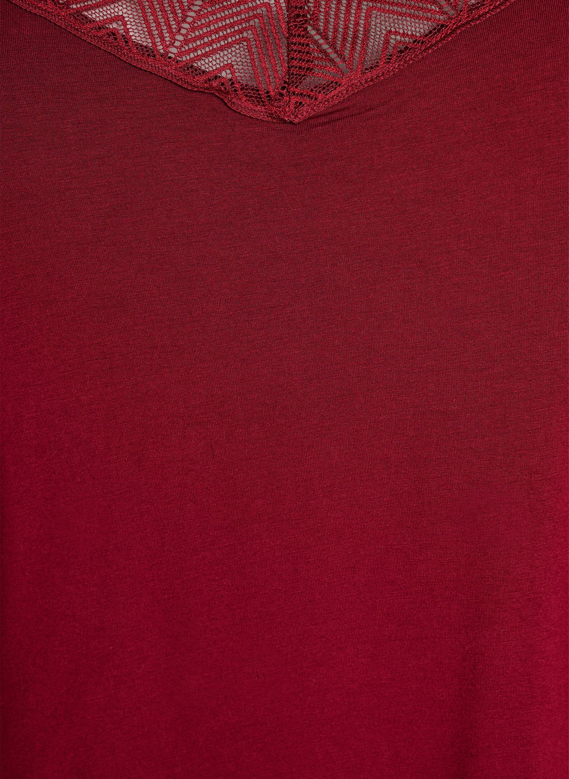 Zizzi Top mit Spitzendetails und Spaghettitr&auml;gern, Braun, Packshot image number 2