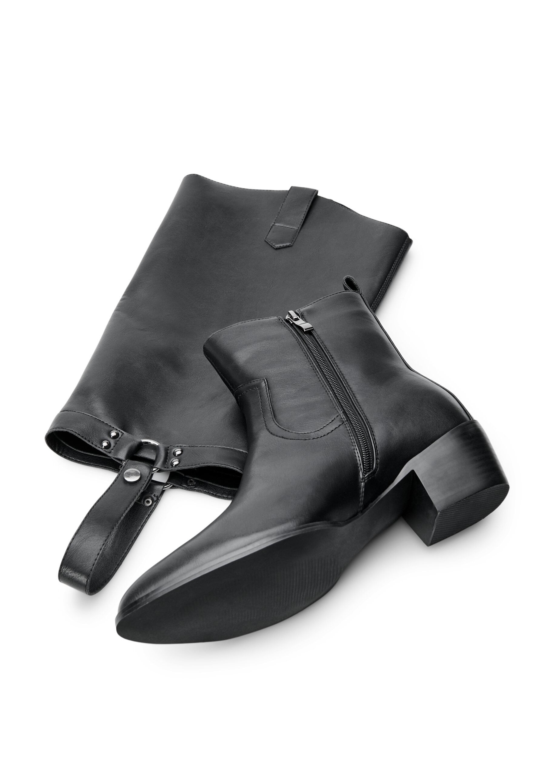 ZizziBotte haute avec tige amovible, Noir, Packshot image number 4