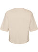 T-shirt avec texte imprim&eacute; et badges, Beige, Packshot image number 1