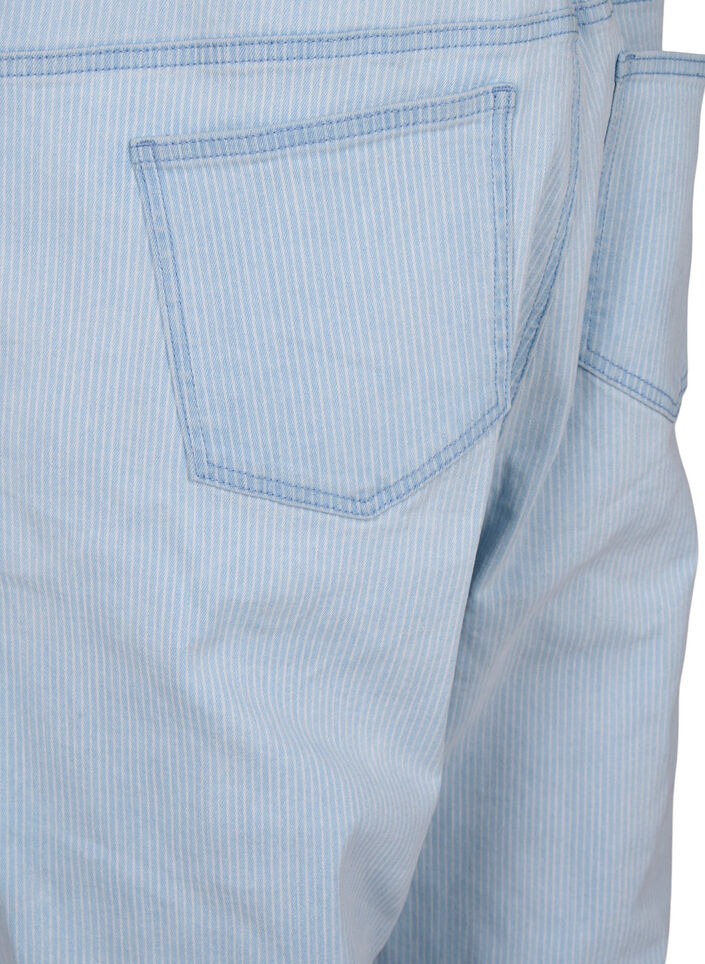  Salopette en jean ray&eacute;e, Bleu Clair, Packshot image number 4