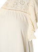Tunika mit Broderie Anglaise und R&uuml;schen&auml;rmeln, Beige, Packshot image number 2
