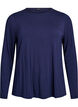 Einfarbige Bluse mit langen &Auml;rmeln, Blau, Packshot image number 0