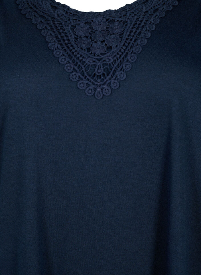 Ärmelloses Top mit Spitze, Total Eclipse, Packshot image number 2