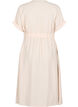 Robe midi en lin et viscose fendue sur le devant, Beige, Packshot image number 1