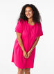 Robe t-shirt en coton, Bright Rose, Model image number 0