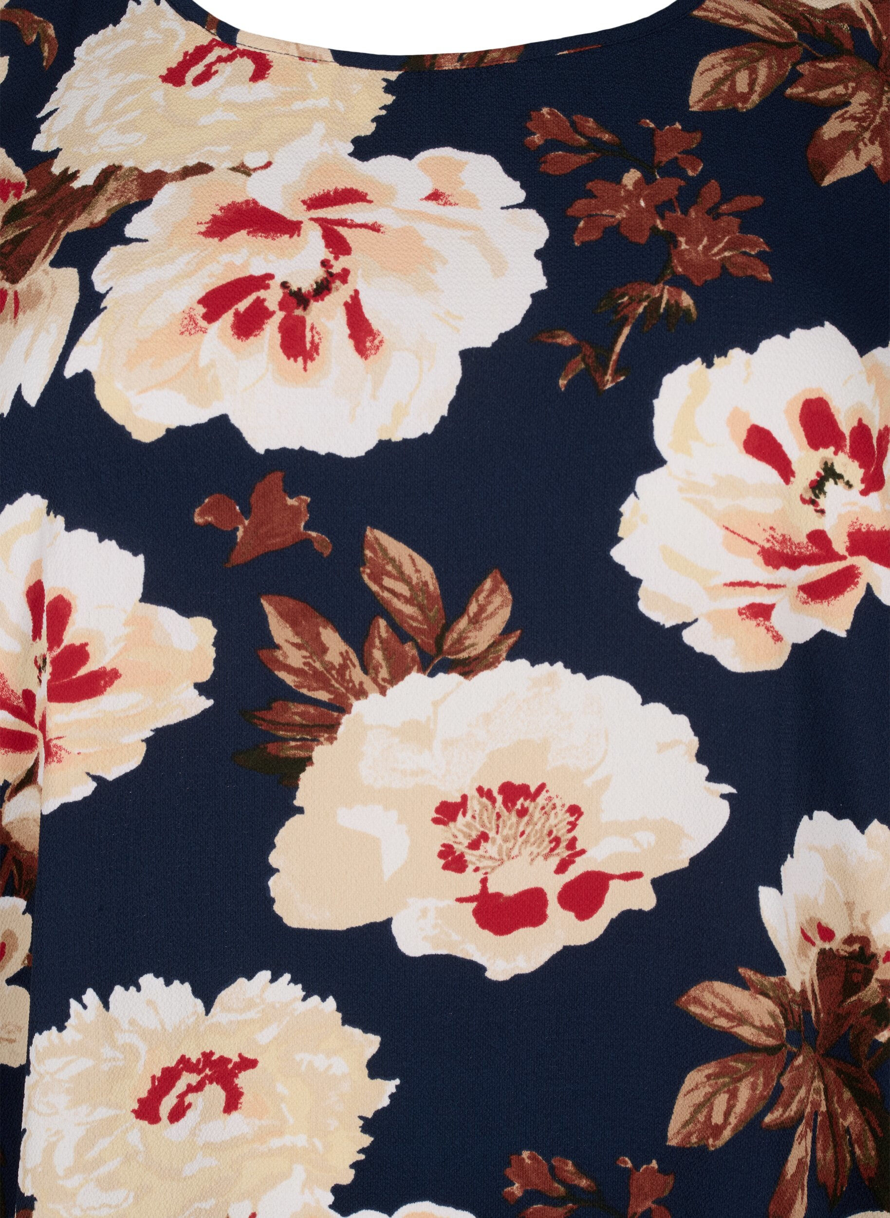 Zizzi Robe &agrave; manches courtes avec imprim&eacute;, Bleu, Packshot image number 2