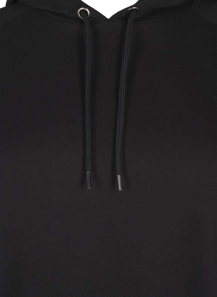 Sweat oversize à imprimé sur les manches, Black w. Silver, Packshot image number 2