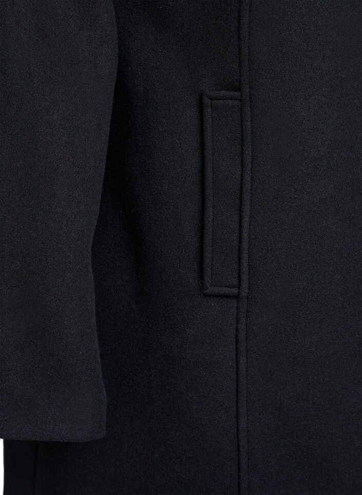 Manteau court à la coupe évasée, Noir, Packshot image number 3