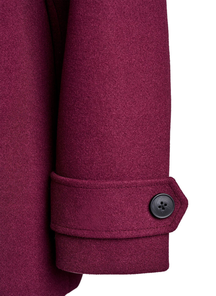 Kurzmantel mit zweireihiger Knopfleiste, Rot, Packshot image number 4